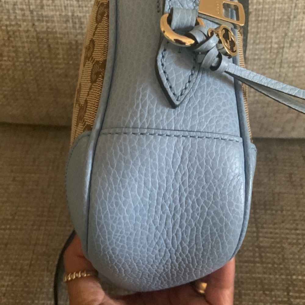 🩵🤎Gucci Tan and Blue Crossbody Bag and Matching Belt🩵🤎 - Picture 6 of 16